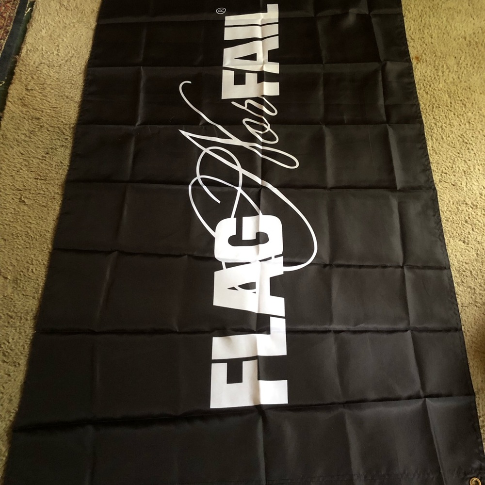 flag nor fail Black and White banner